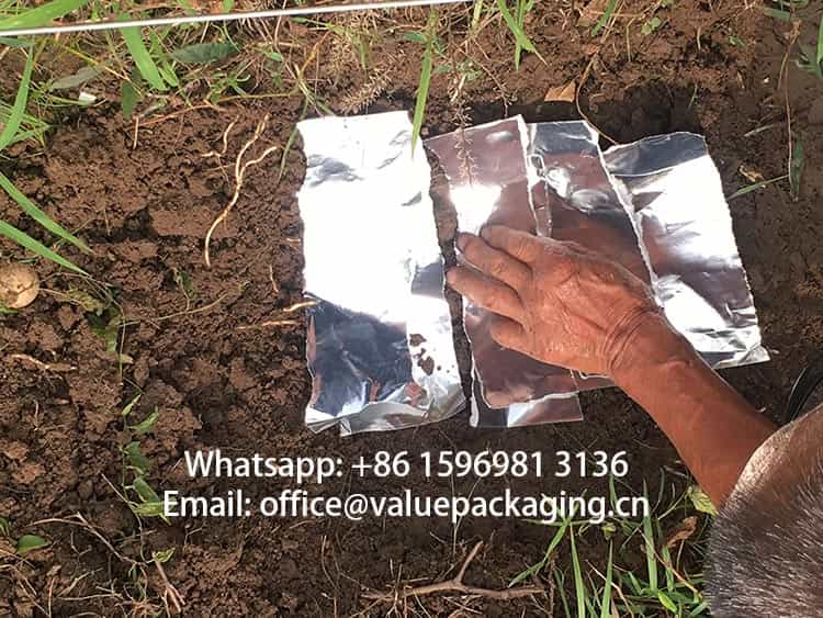 Metallized-Paper-buried-in-earth-soil