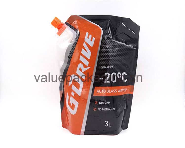 3 litre standup screw cap doypack package for windshield washer