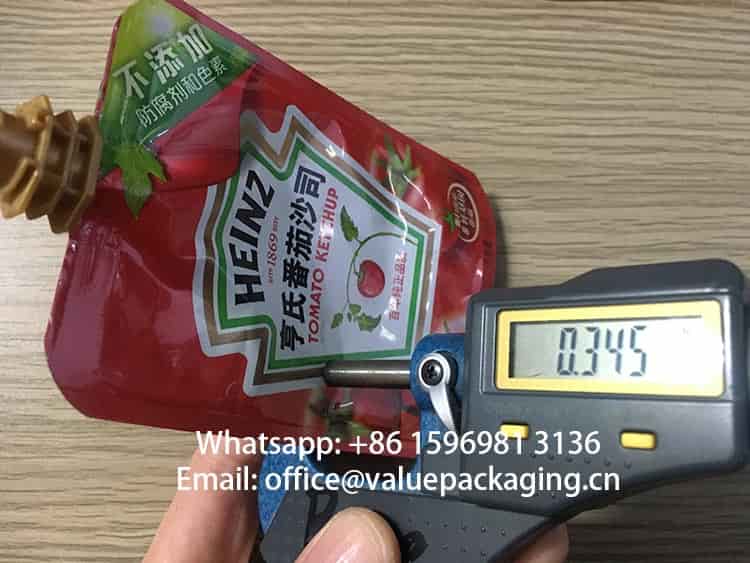 170microns-for -Heinz-Spout -Pouch-120g Tomato-ketchup