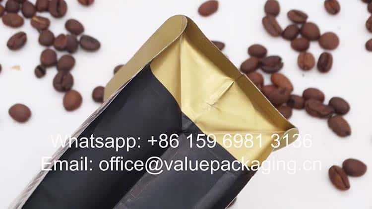 250 grams roasted beans zipper pouch