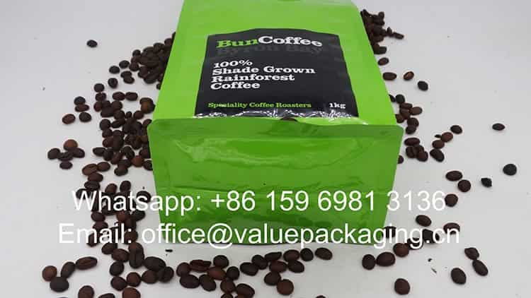 film materials 1000 grams coffee pouch