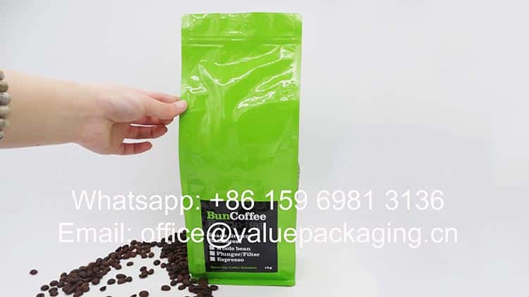 1000 grams coffee beans pouch