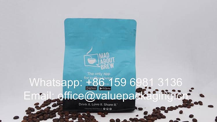 250 grams roasted beans zipper pouch