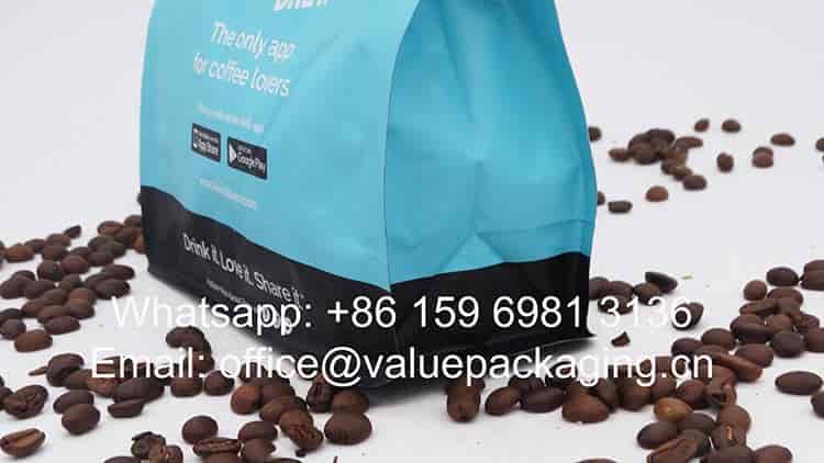 250 grams coffee beans zipper pouch