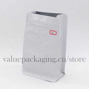 143 Matte white aluminum foil bag for 250g coffee beans