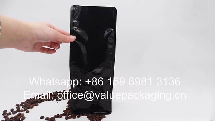 dimension 16 oz coffee bag