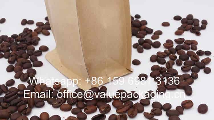 250 grams coffee beans zipper pouch