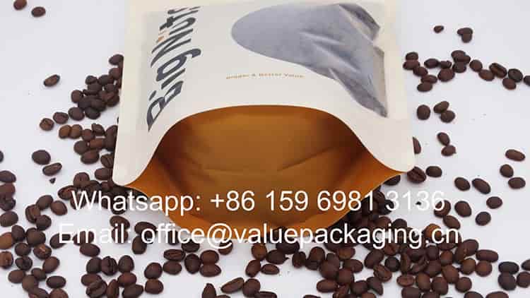 400grams clear windows coffee bag