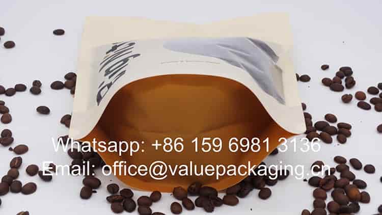 400grams clear windows coffee package