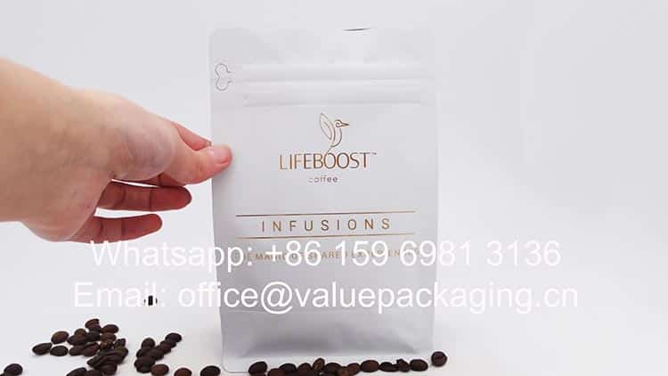 250 grams coffee beans zipper bag