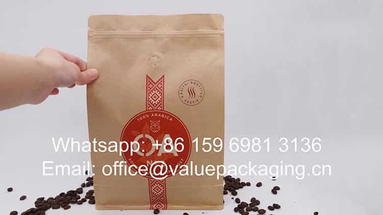 dimension 1000 grams coffee bag