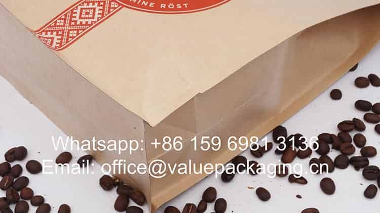 1000grams kraft paper coffee pouch