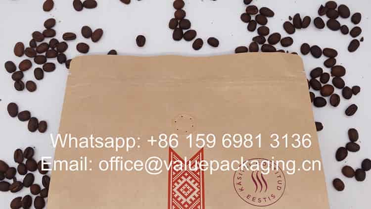 packaging materials 1000 grams coffee pouch