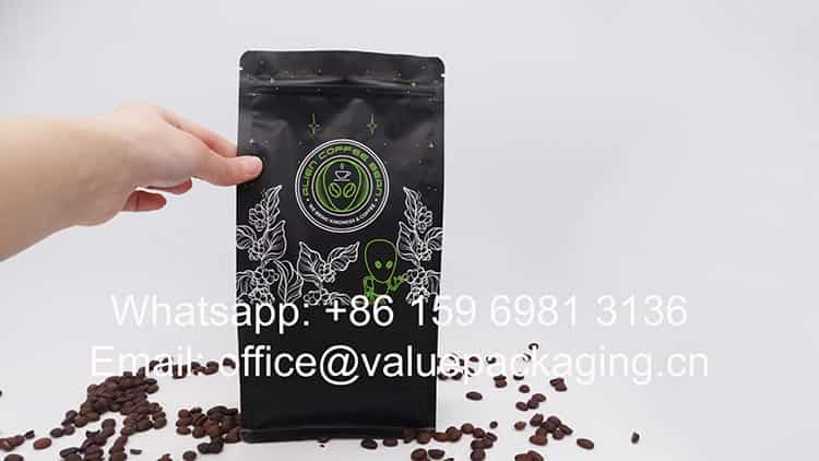 dimension 454 grams coffee doypack