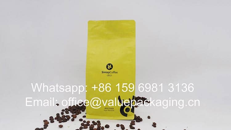 500 grams roasted beans zipper pouch