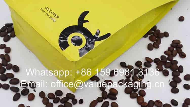 500 grams roasted beans zipper bag