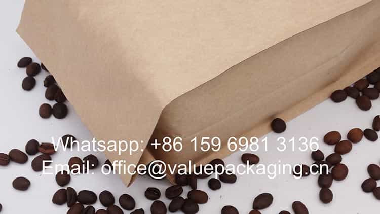 1000 grams coffee kraft paper pouch