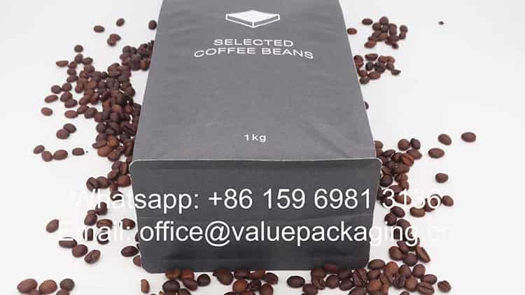 1kg eco-friendly kraft paper coffee package