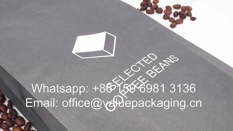 1kg eco-friendly white paper coffee bag