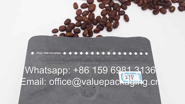 eco-friendly kraft paper coffee pouch