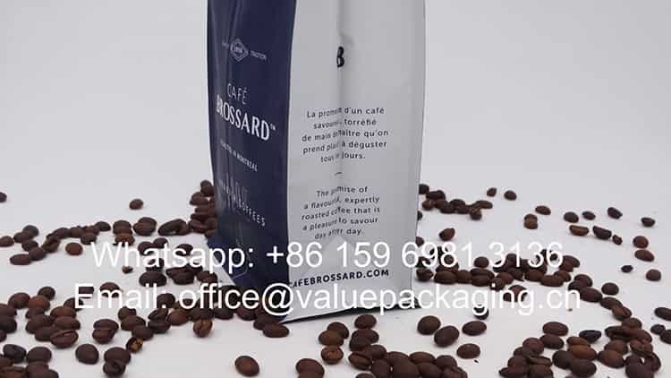 454 grams coffee zipper bag