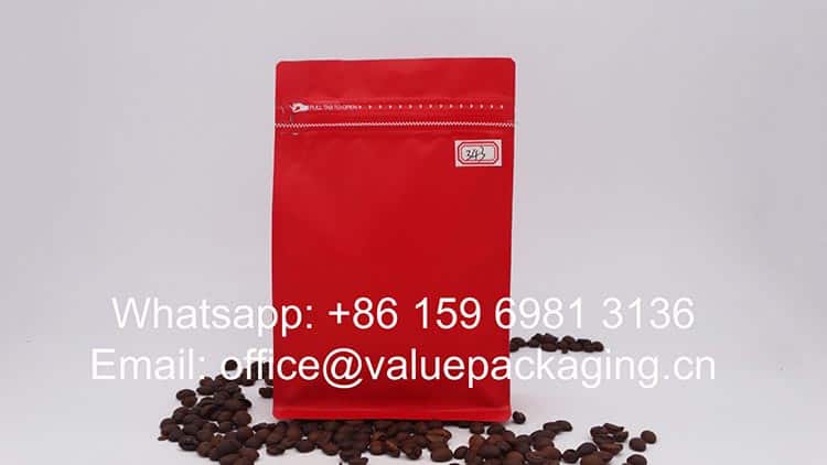 250gr compostable packaging materials coffee standing pouch