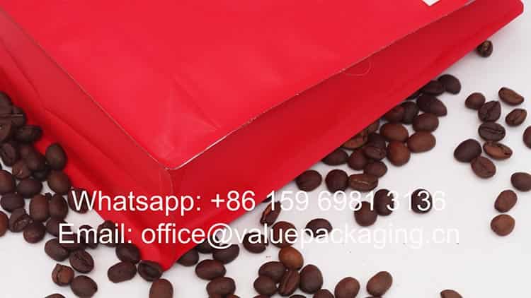 250gr compostable film materials coffee standing pouch