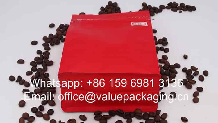 250gr compostable foil materials coffee standing pouch