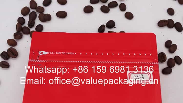 250gr compostable foil materials coffee standing pouch