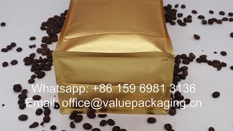 1kg sustainable foil materials coffee bag