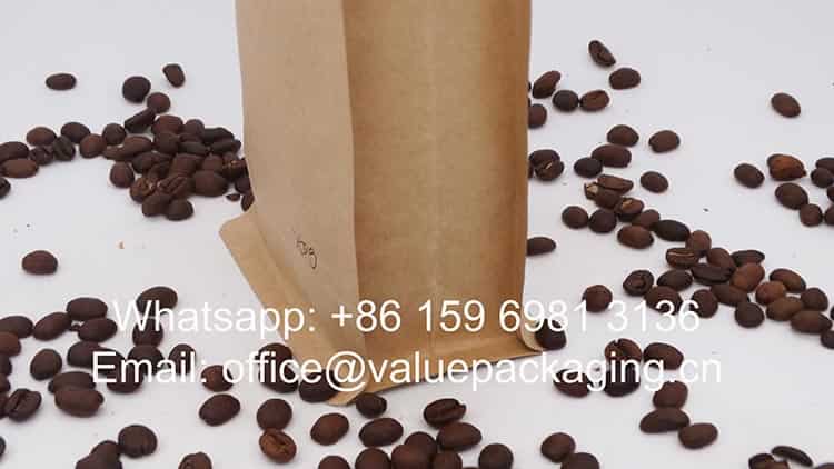 250grams compostable roasted beans bag
