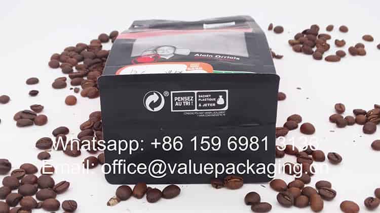 dimension 200 g coffee doypack