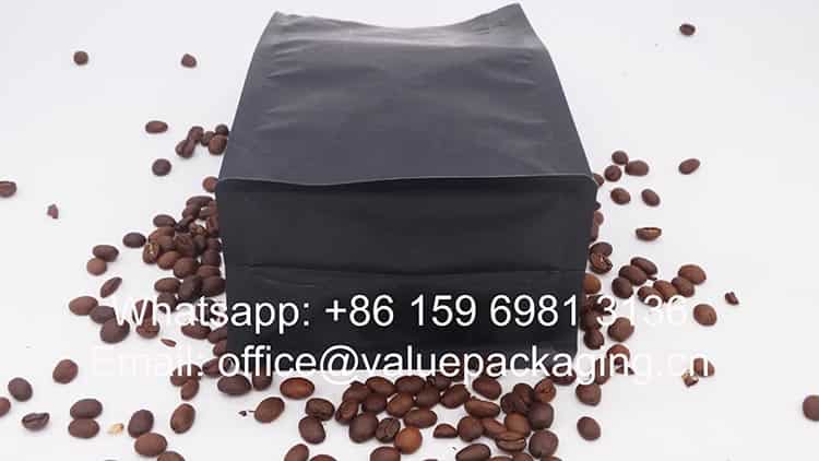 12oz compostable roasted beans bag