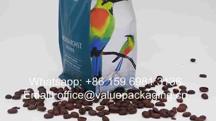 12 oz coffee beans zipper bag