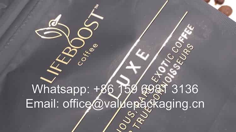 250gr fully biodegradable coffee package