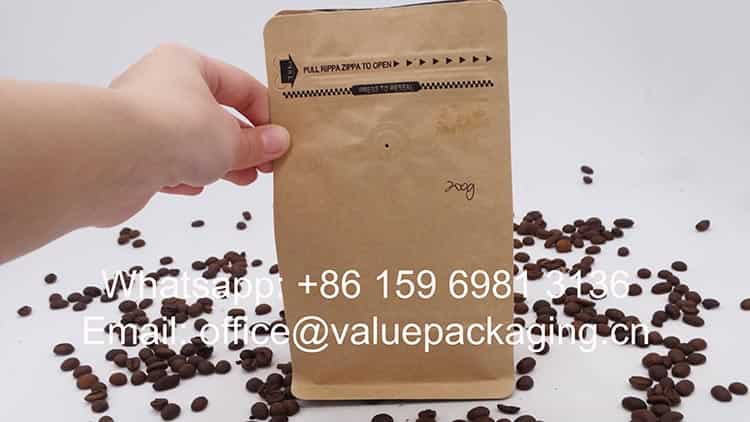 200grams compostable coffee package