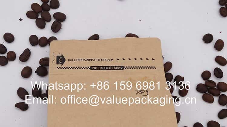 250grams compostable coffee pack