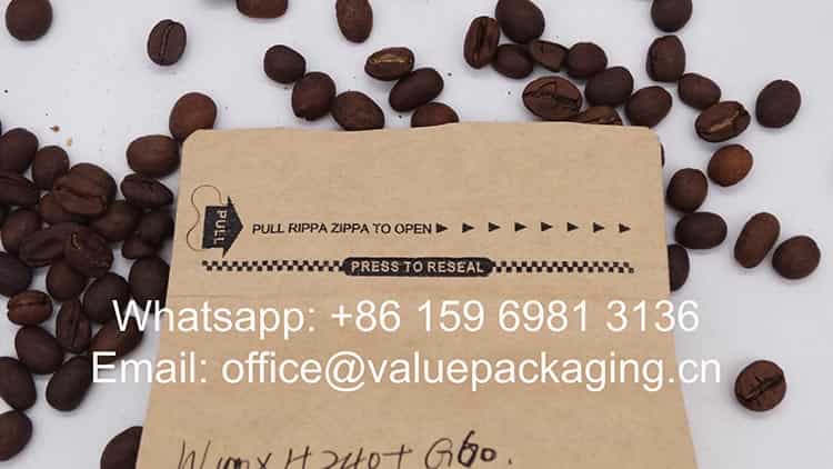 200 grams coffee beans pouch