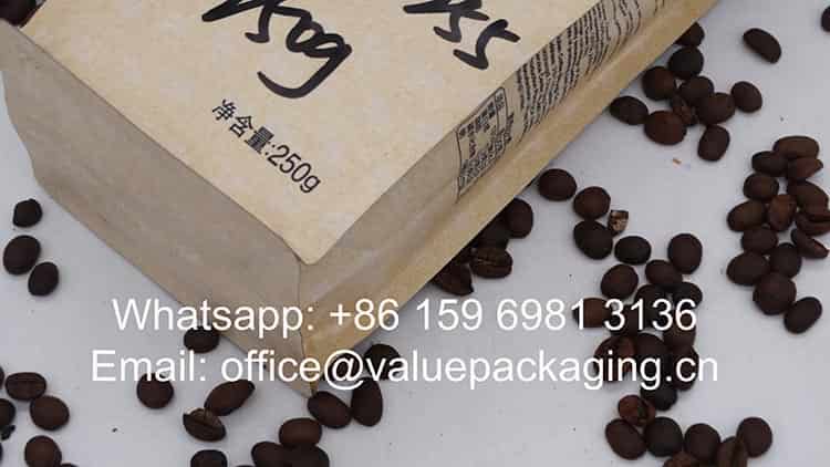 packaging materials 250 g coffee package