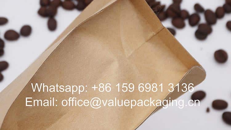 250grams kraft paper coffee pouch
