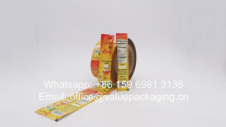 R034-Printed-film-roll-for-honey-products-10ml-3-sides-sealed-sachet