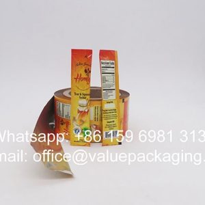 R034-Printed-film-roll-for-honey-products-10ml-3-sides-sealed-sachet