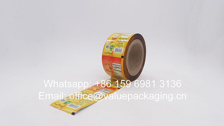 R034-Printed-film-roll-for-honey-products-10ml-3-sides-sealed-sachet