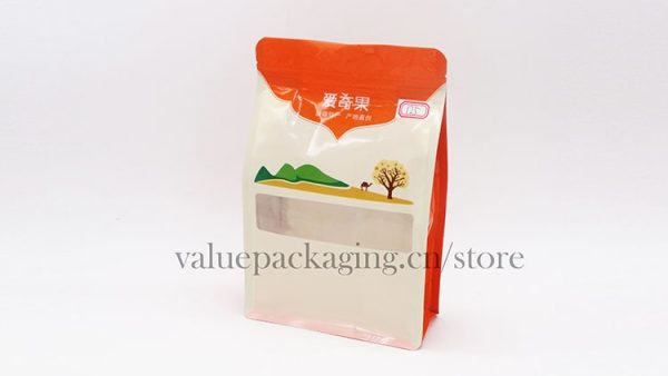 125 Zipperlock box bottom bag for 250g dry nuts-