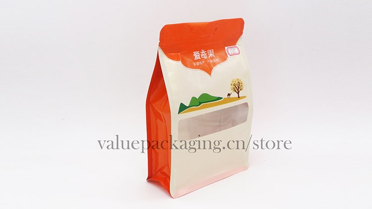 125 Zipperlock box bottom bag for 250g dry nuts