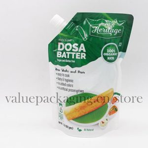 190-1 Standing Spout doypack for dosa batter FDA certificate
