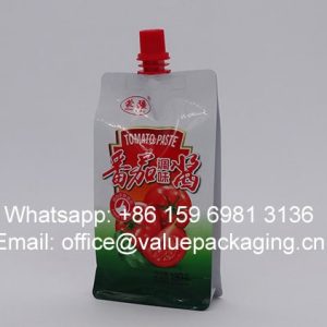 180 grams bottom spout pouch for tomato paste