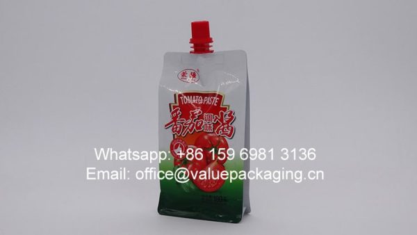 180 grams bottom spout pouch for tomato paste