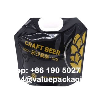 193-1 2.5Liter plastic spout pouch for take-away beer