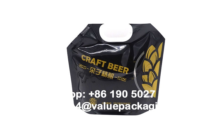 193-1 2.5Liter plastic spout pouch for take-away beer